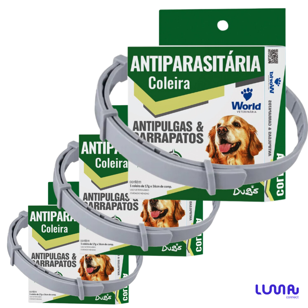 Coleiras Dugs Para Cães Com 56cm - Coleira Cachorro Dugs - World Veterinária