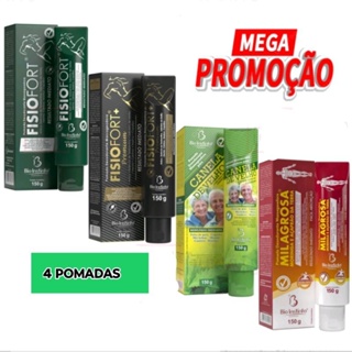 Kit 4 Pomadas Massageadora 150gr - Bio Instinto em Oferta na Shopee