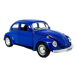Carrinho De Ferro Fusca Clássico 1/32 Miniatura Coleção Azul Promoção