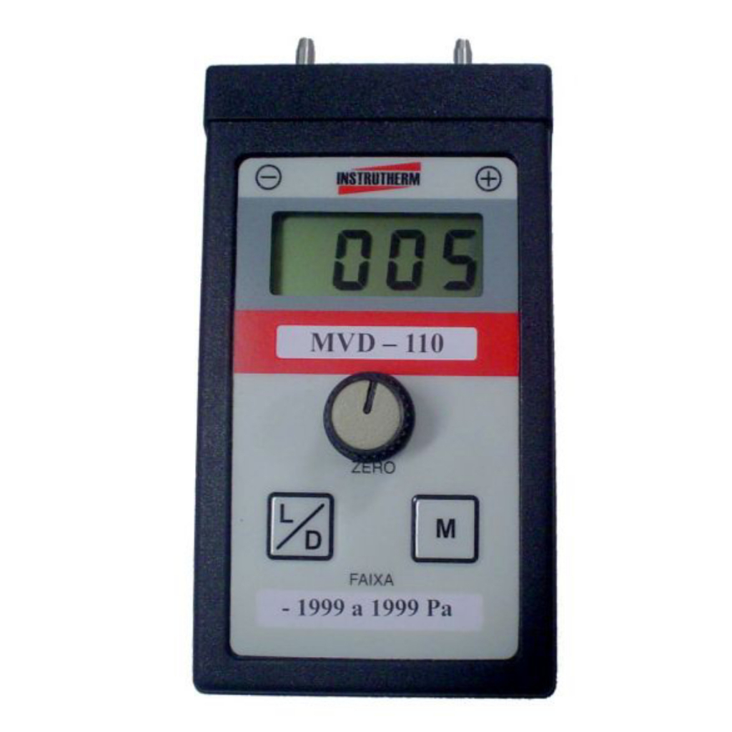 Mano-vacuômetro Digital Escala -1999 A 1999Pa Hold Ajuste Zero Mvd-110 Portátil Instrutherm