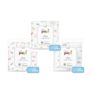 Fralda Luxo Tecido Duplo Papi 5 Unidades - 100% algodão - Com bainha