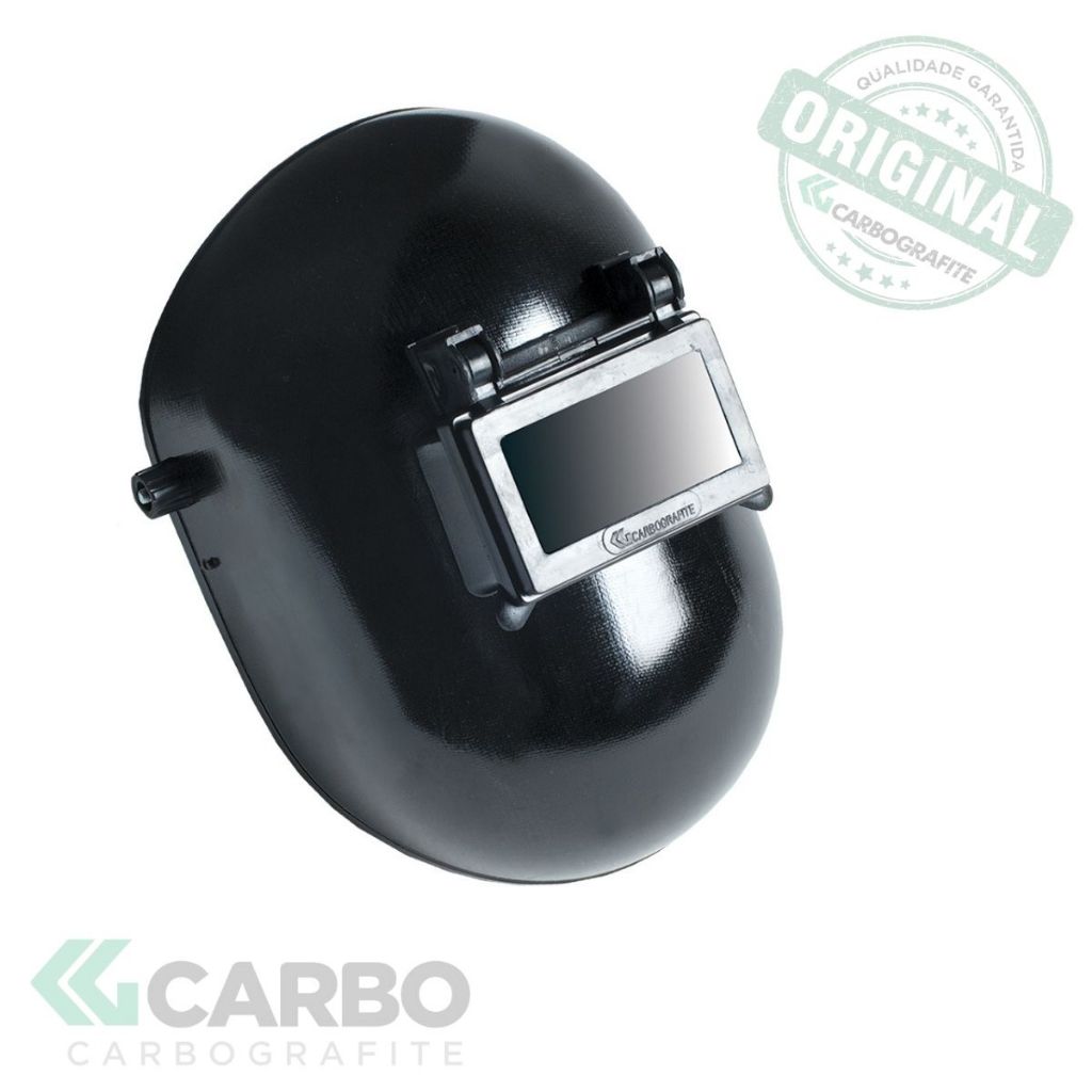 MÁSCARA DE SOLDA CELERON CARBOGRAFITE VISOR ARTICULADO COM CATRACA