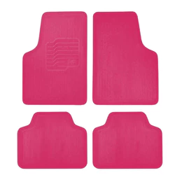 Tapete Automotivo Rosa 4 Peças Universal Borracha Premium