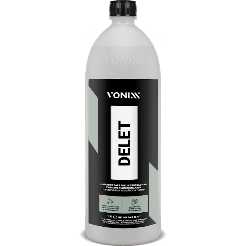 Produto para limpar Pneus e Borrachas Delet Vonixx 1,5L em Oferta na Shopee