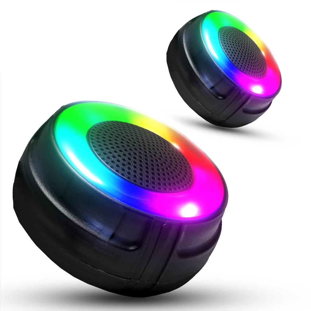 Caixinha De Som Bluetooth LED RGB USB P2 Cartão SD Radio Fm