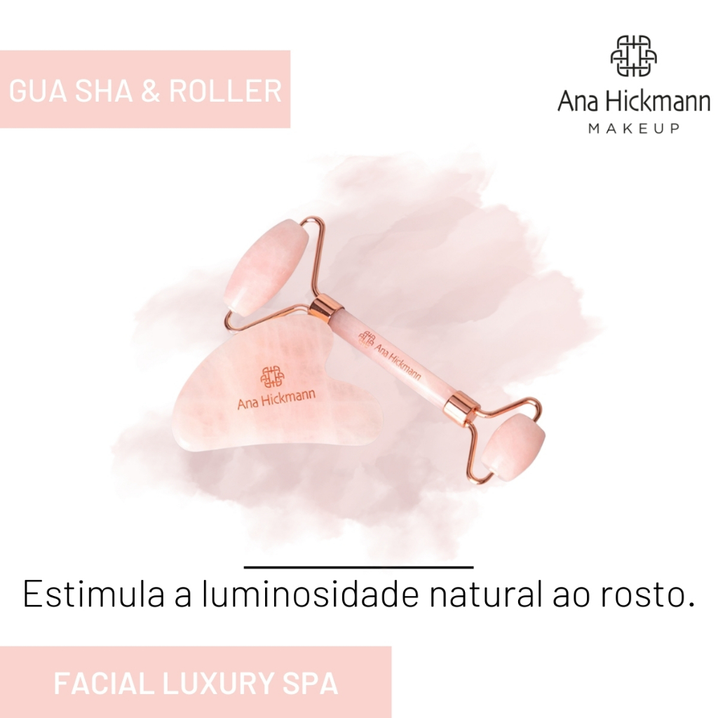 Gua Sha e Roller Facial Spa Ana Hickmann em Oferta na Shopee
