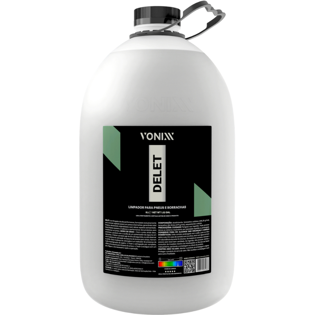Delet 5L Vonixx Limpador de Pneus e Borrachas em Oferta na Shopee