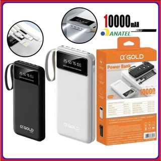 Carregador portátil 10000 mAh Power Bank bateria externa Universal origina Agold com viso…