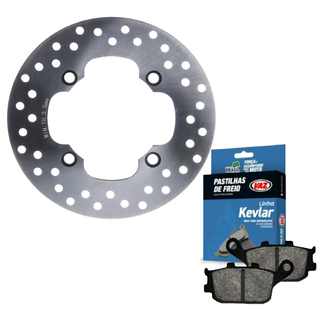 Disco de Freio Traseiro Cb 600f Hornet Carburada 2004 A 2007 + Pastilhas Vaz em Oferta na Shopee