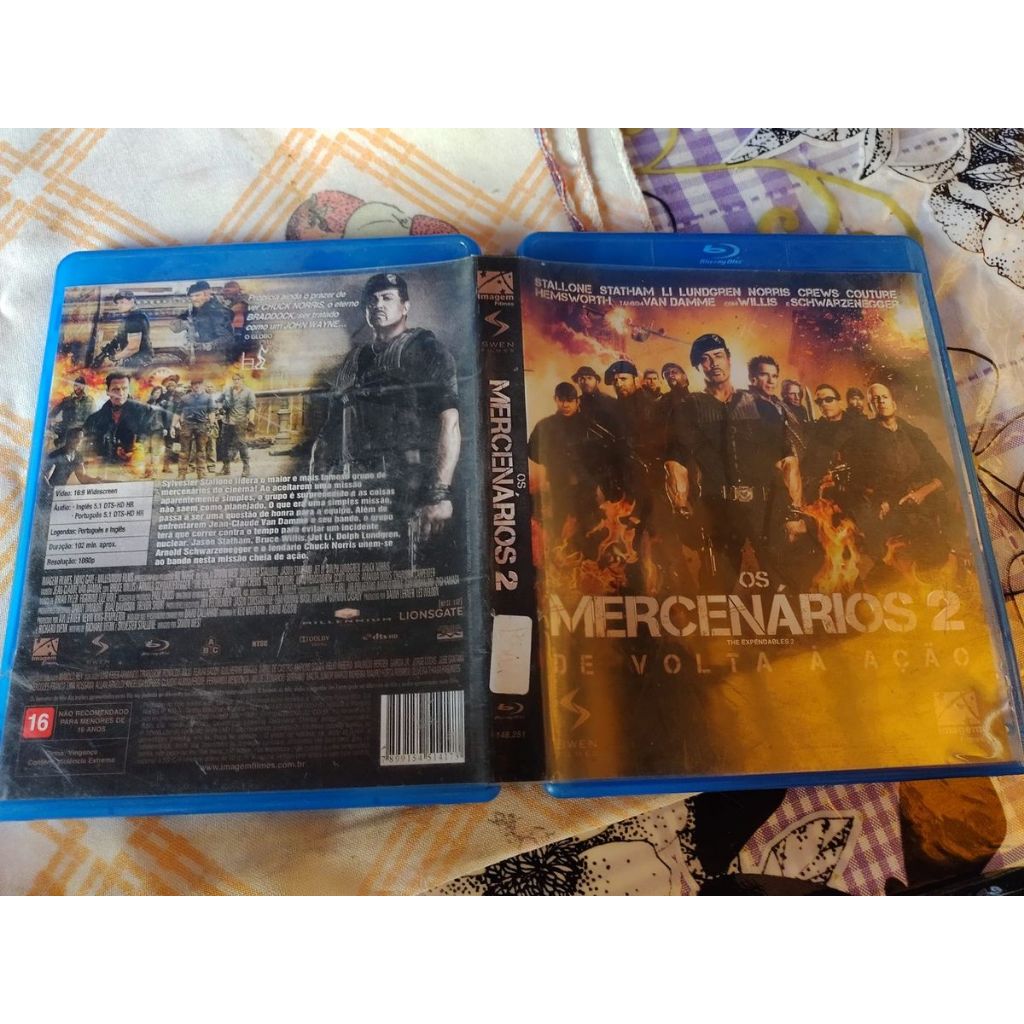 Os Mercenários - Bluray Filme com Sylvester Stalonne Dublado Filme Volume 2 ou Volume 3