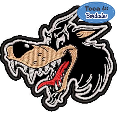 Patch Bordado Lobo Wolf Comics 9x10 cm Cód.1759