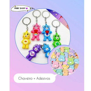 Chaveiro 3D + Adesivos dos ursinhos carinhosos/Urso/Mochila/Bolsa/bolsa/Carteira/estojo/Promoção em Oferta na Shopee