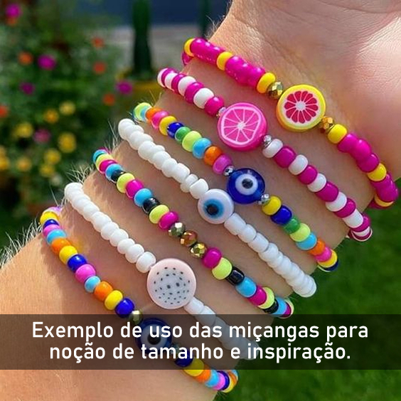 250g Miçangão de Vidro - Tamanho 6/0 3,6mm - Guia Terço Pulseira Infantil Miçanga — imagem 2 de 2