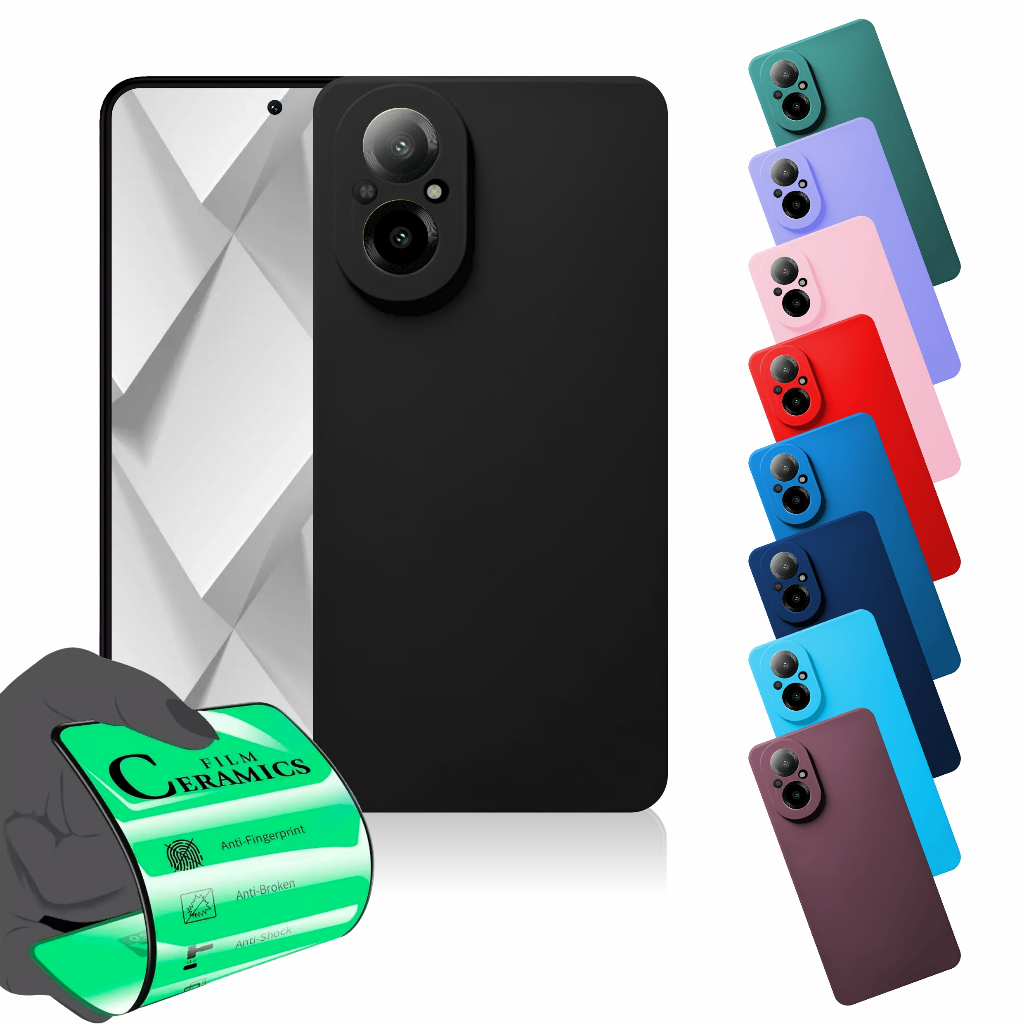 Capa Capinha Anti Shock Aveludada + Película Para Realme C67 em Oferta na Shopee