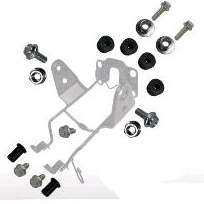 KIT Parafuso Borrachas Suporte Farol  Titan Titan 2000 a 2004 fan 125 2005 a 2008 Preto