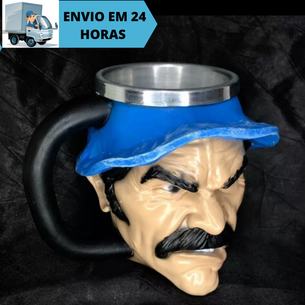 Caneca/Copo Sr./Seu Madruga Chaves Resina 3d promoção preço da fábrica