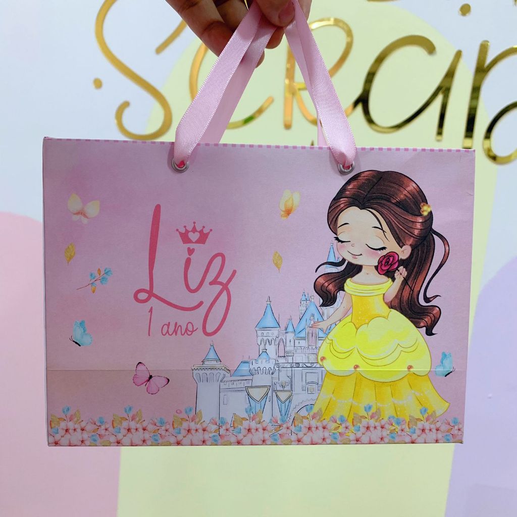 Sacolinha surpresa Princesas Disney / Personalizados/Lembrancinhas/Festa infantil/Aniversário/ Caixa sacola