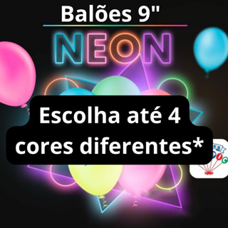 Balão Bexiga para Festa Neon 9 Polegadas Pic Pic 25/50/75/100 Unidades em Oferta na Shopee