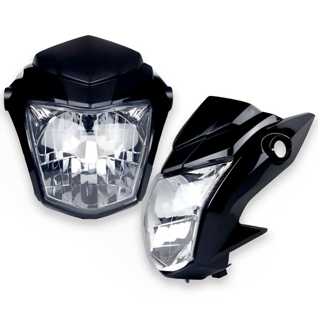 Frente Farol Completa Titan Honda Na Cor Preta Injetada Ano 2016 2017( Carenagem Frontal, Lateral e Bloco Óptico)