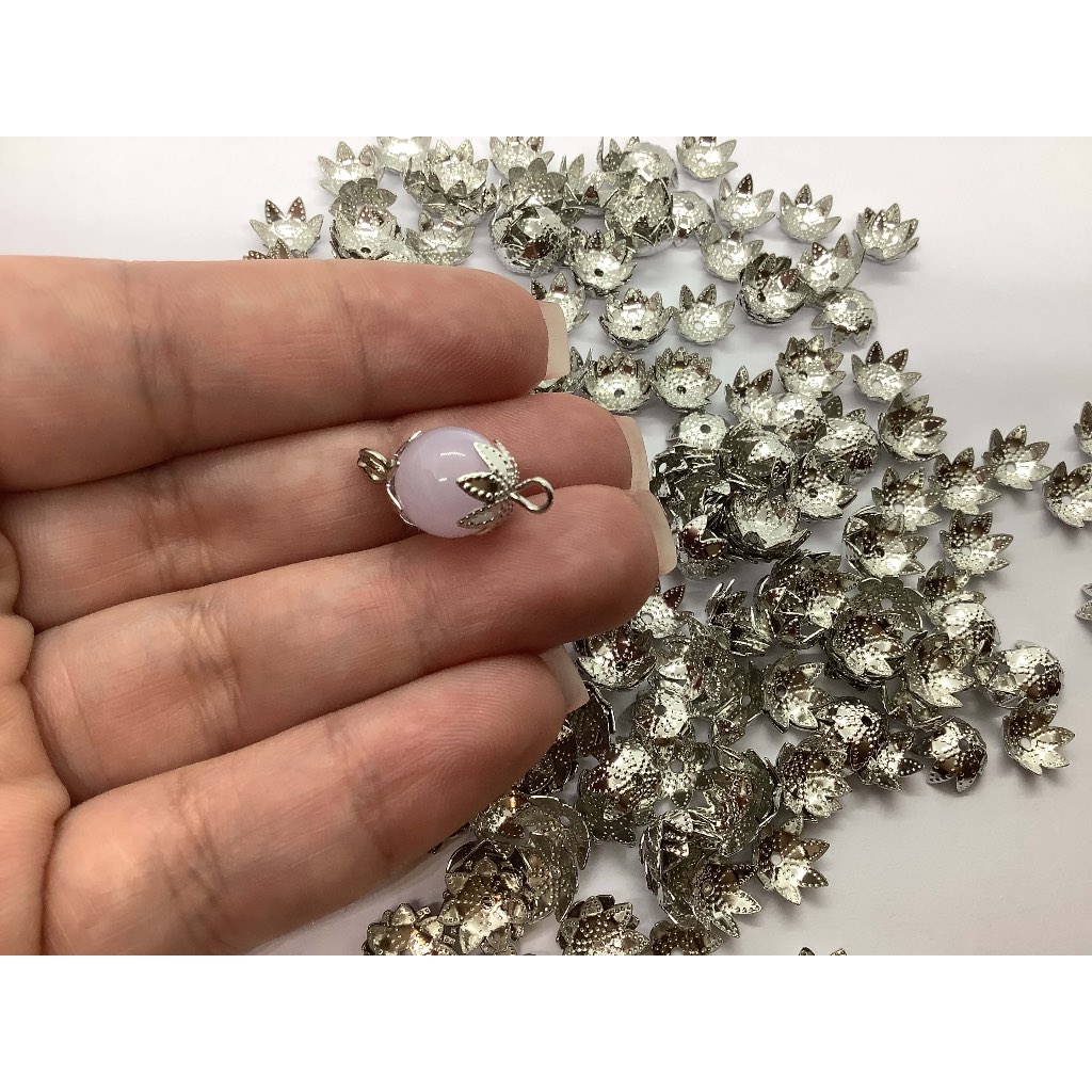 Tulipa Floco de Neve 10mm Para Pérola, Bola, Missanga 100 Unidades em Oferta na Shopee