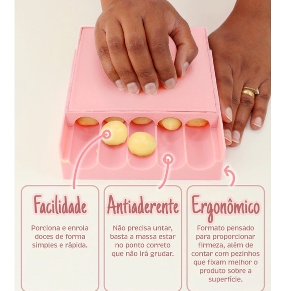 Enrolador Brigadeiro 16g Placa Boleadora De Doces Cortador Beijinho Blue Star