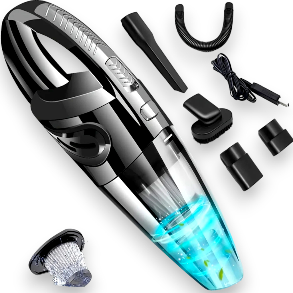 Mini Aspirador De pó Portátil Automotivo Carro e Casa Potente Recarregável sem fio Multifuncional para Limpeza Completa 120w