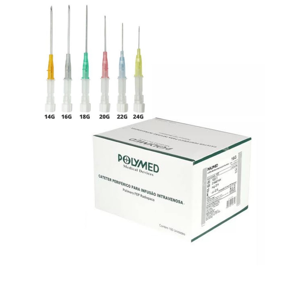 Cateter Periferico Intravenoso Polymed - 1 Unidade