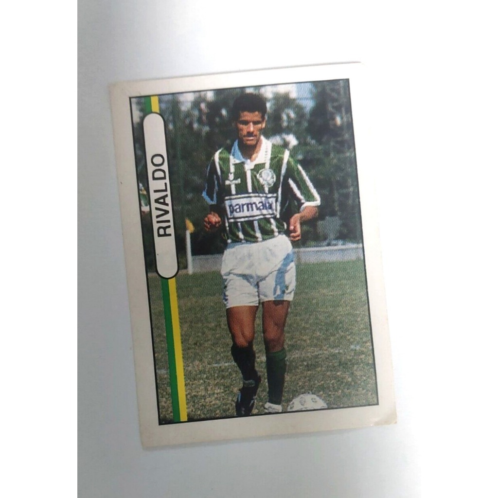 01 figurinha do craque Rivaldo Rookie - Palmeiras 1994 Abril panini Camp. Brasileiro