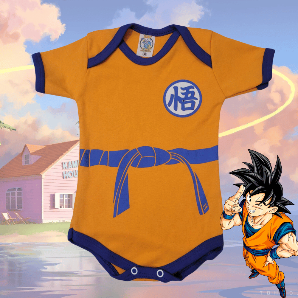 Body bebê Goku / Temático / Mesversário / Personalizado