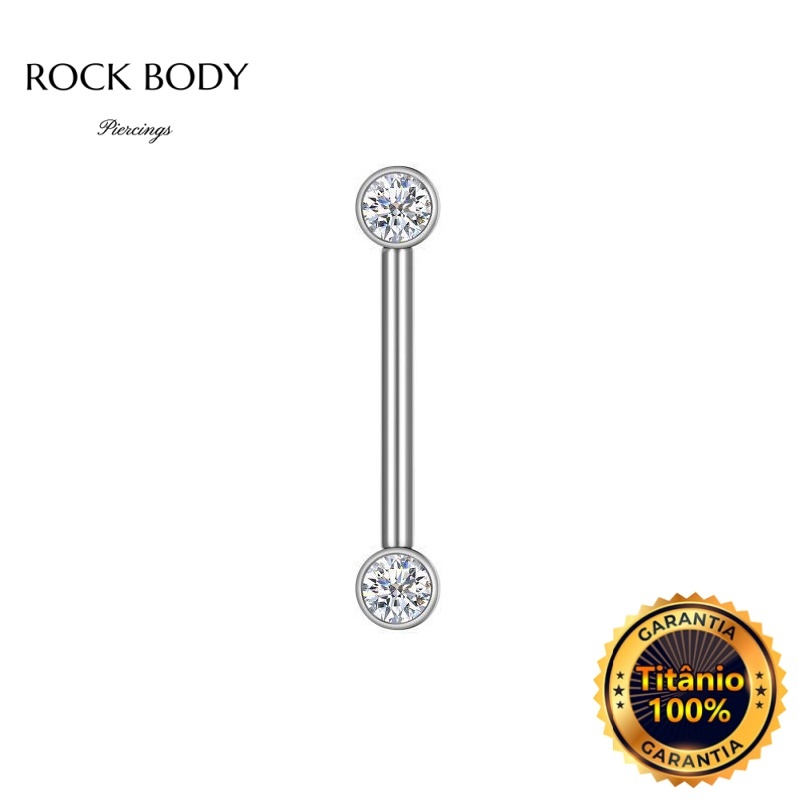 Piercing Barbell Push Pin Titânio | Mamilo