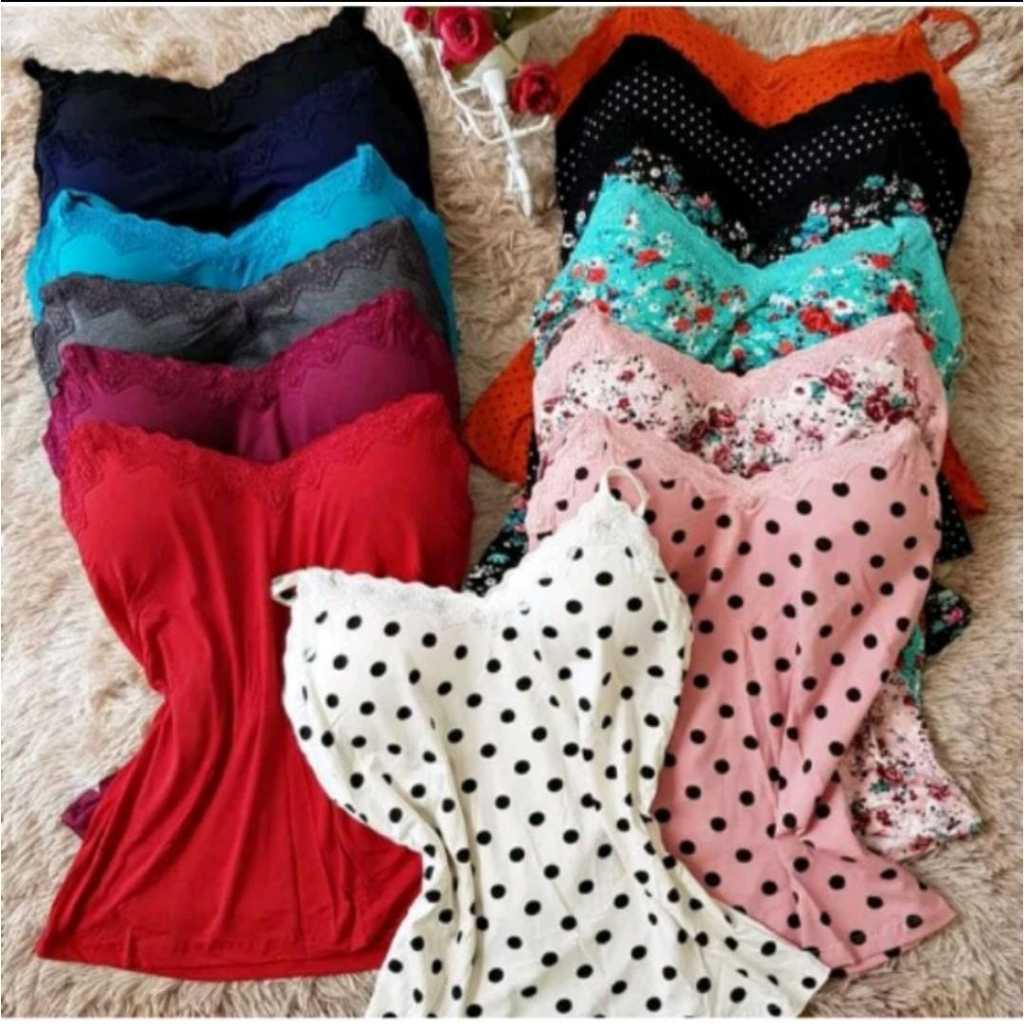 Kit blusa feminina 2 Regatas Feminina Renda com Bojo e Alças Regulável Moda Feminina em Oferta na Shopee