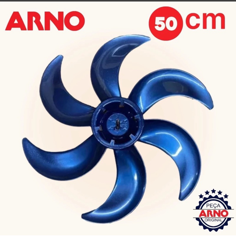 Hélice Original sem Trava p/ Ventilador 50cm Arno Ultra Silence Force VB50 Vf50 Vf51 Vf52 Vd50 Vd51