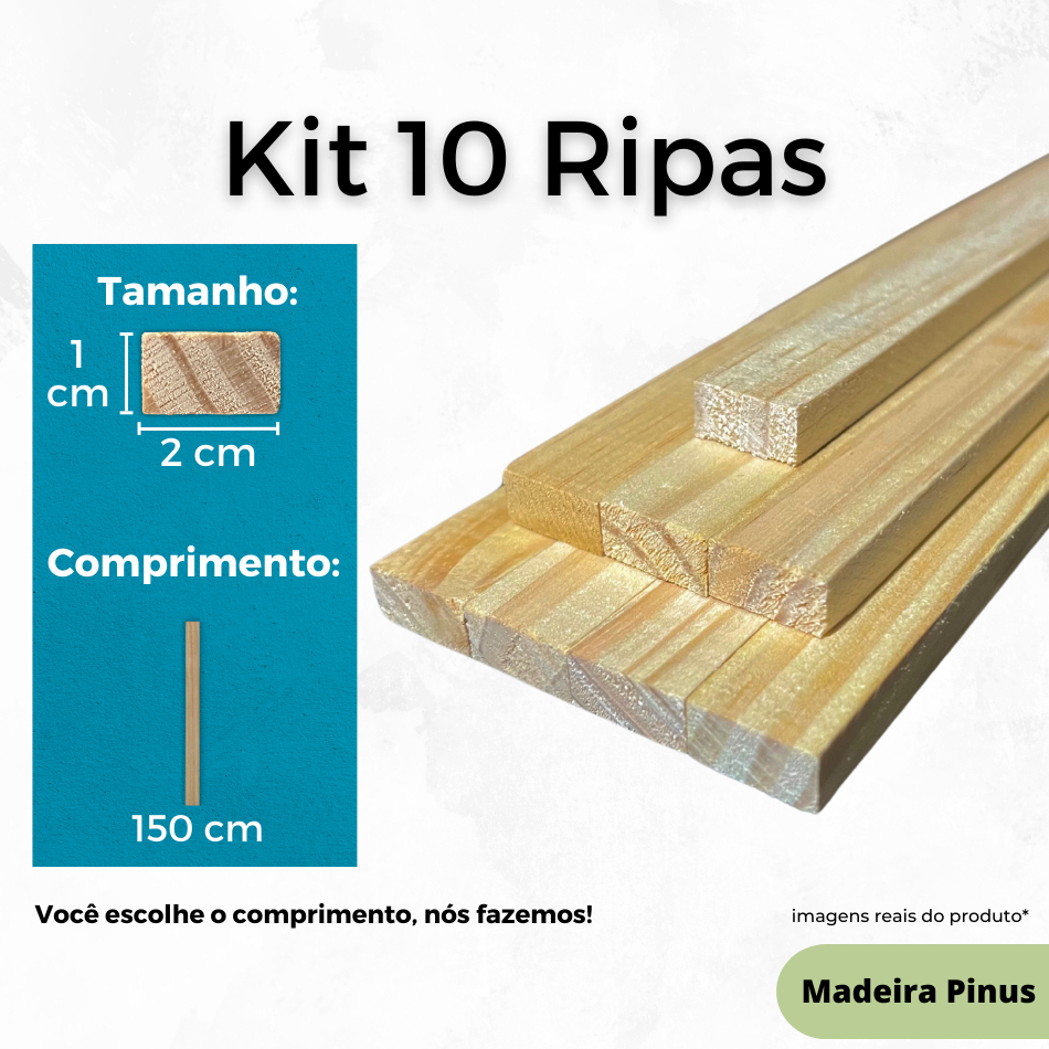 Kit 10 Ripa Sarrafo de Madeira Aplainadas para Artesanato Pinus 150cm 1,5 metro em Oferta na Shopee