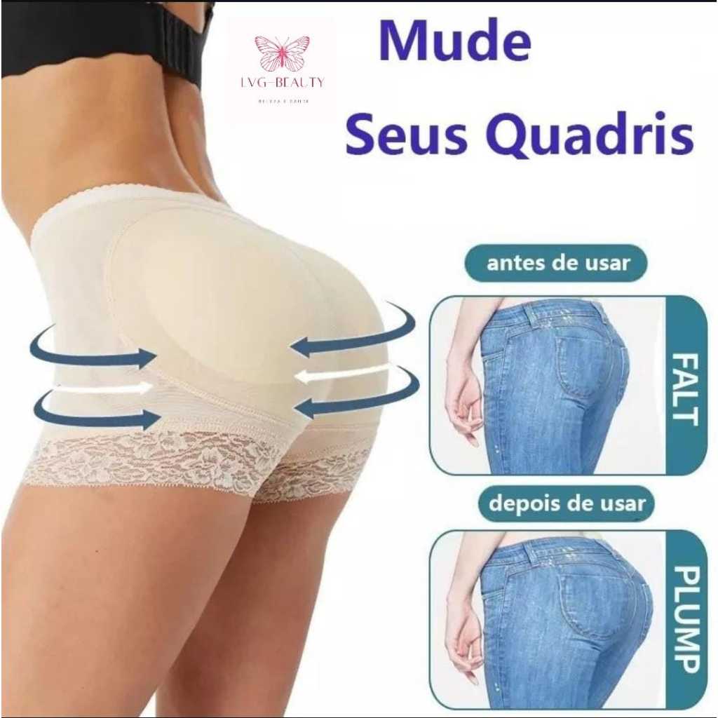 Short Calcinha  com Enchimento Levanta Bumbum e Aumenta Bumbum Alta qualidade