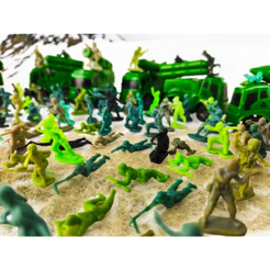 100 Soldadinho Militar Soldado Exercito Brinquedo Guerra Boneco Lembrancinha Kit Festa Aniversario