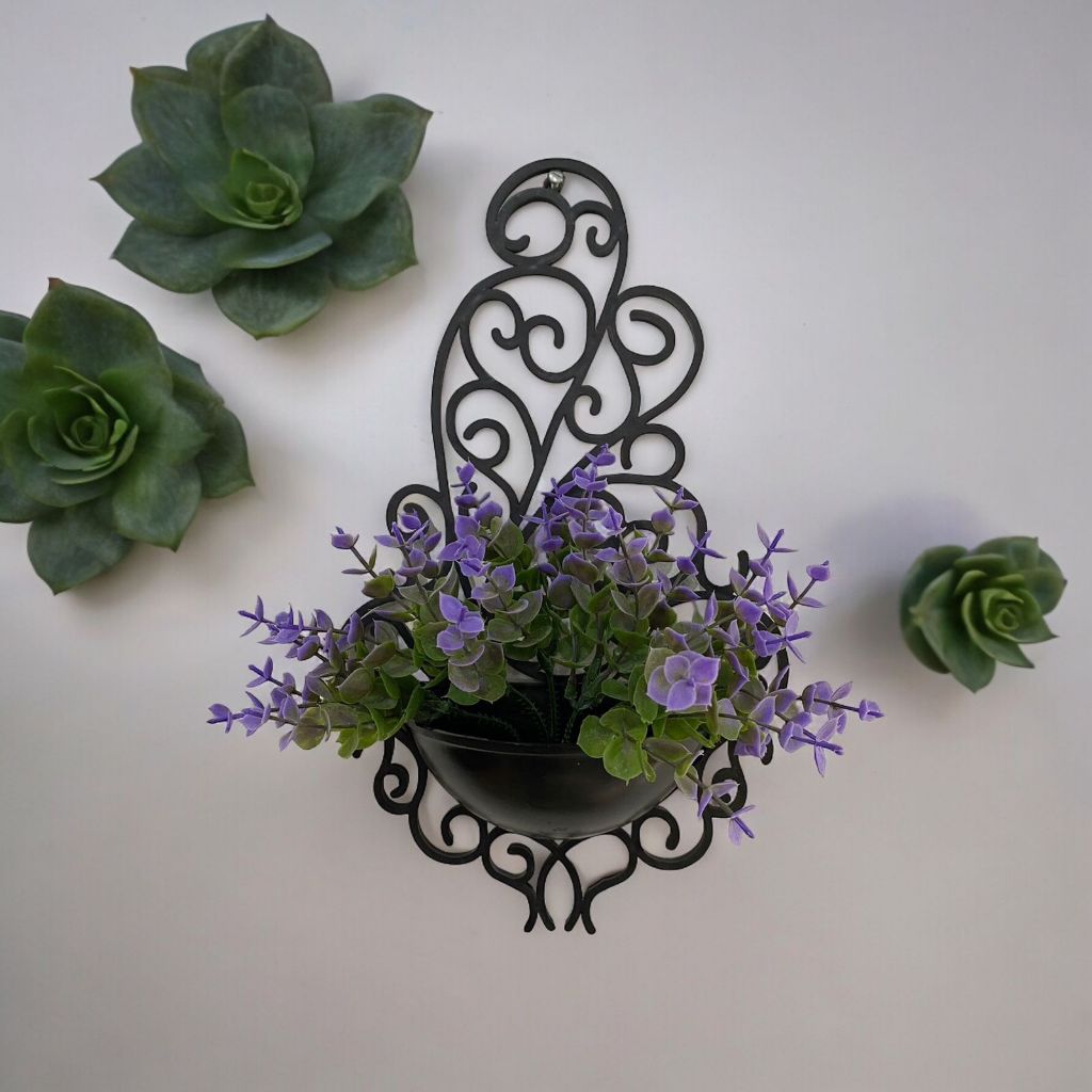 Arranjo Jarro Arandela De Parede Completo com Buque Eucalipto em Oferta na Shopee