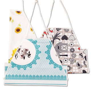 Kit 3 Aventais De Cozinha Aparador Lavanderia Estampado Impermeável em Oferta na Shopee