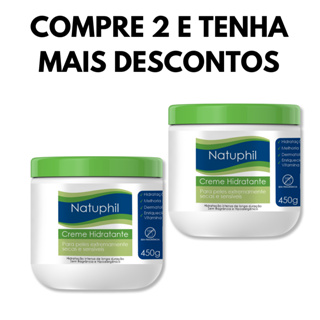 Kit de 2x Cremes Hidratantes corporal - Creme Hidratante Natuphil Pele Seca E Sensível 450ml em Oferta na Shopee