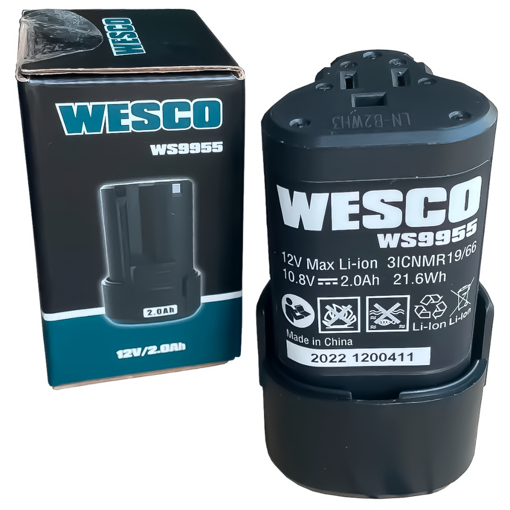 Bateria 12V 2.0 Ah Recarregável - WS9955 Original Para Parafusadeira Furadeira Da Marca WESCO Top - Home & Living