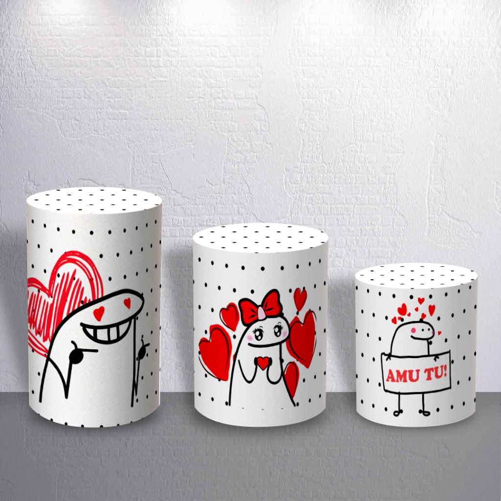 Painel Romantico Capas Para Sempre Juntos Dia Dos Namorados Com Trio De Cilindro Kit ou Peça Avulsa