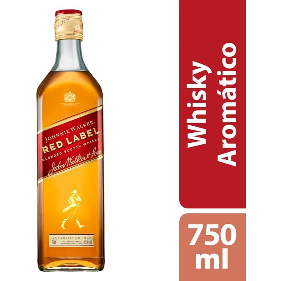 Johnnie Walker Red Label Blended Scotch Whisky 750ml em Oferta na Shopee