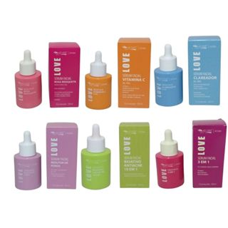Kit C/6 1 Sérum Rosa mosqueta/1 Vit C/1 Clareador/1 3 em 1/1 10x1 Antiacne/ 1 Poros em Oferta na Shopee