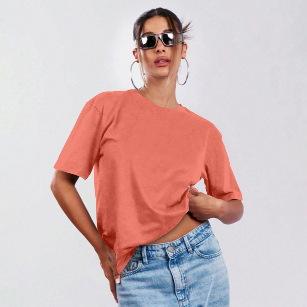 Blusa Oversized Glamorous Confortavel Vibing Estampada Oversized Confortavel Manga Curta Camisa  Go