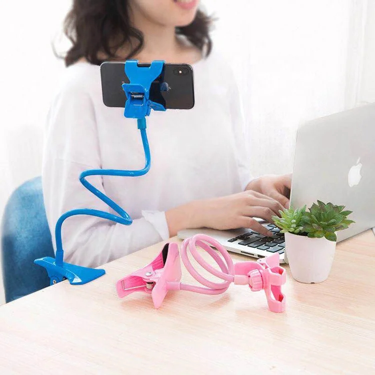 Suporte de Celular Universal Articulado Flexível Mesa Cama Smartphone 360 Giratório