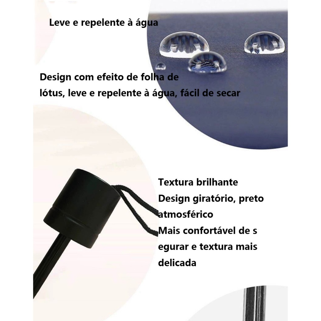 Guarda Chuva Grande Reforçado Contra Vento Cabe Na Bolsa — imagem 2 de 2