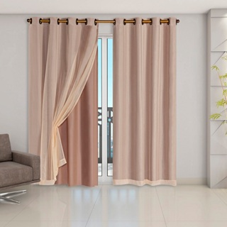 Cortina Veda Luz Blackout Blecaute PVC Com Tecido Voil Para Janela e Porta em Oferta na Shopee