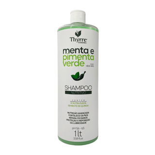 Shampoo Menta e Pimenta Verde 1L Nutrição Com 12 Nutri Óleos Tratamento Avançado Thyrre Cosmetics em Oferta na Shopee