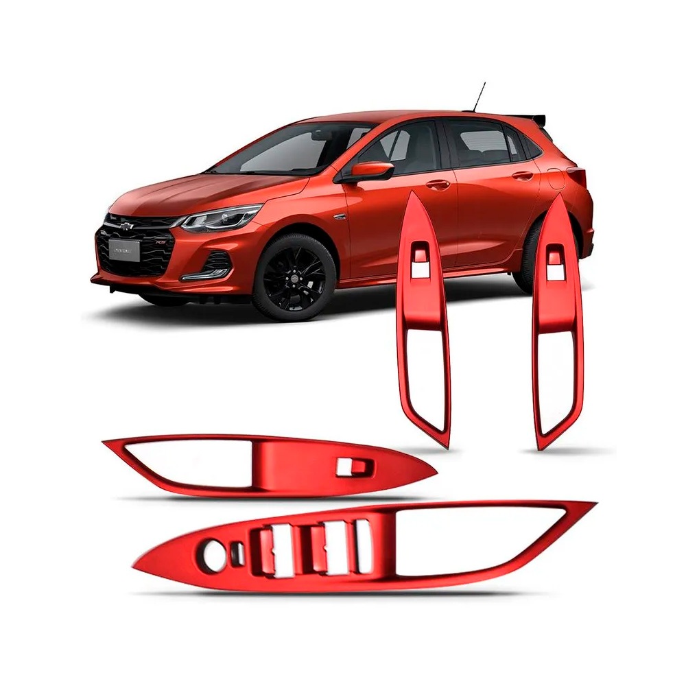 Jogo 4 Moldura Botões Vidro Elétrico Similar Rs Onix 1.0 Turbo /aspirado WinnPARTS PI0193 em Oferta na Shopee