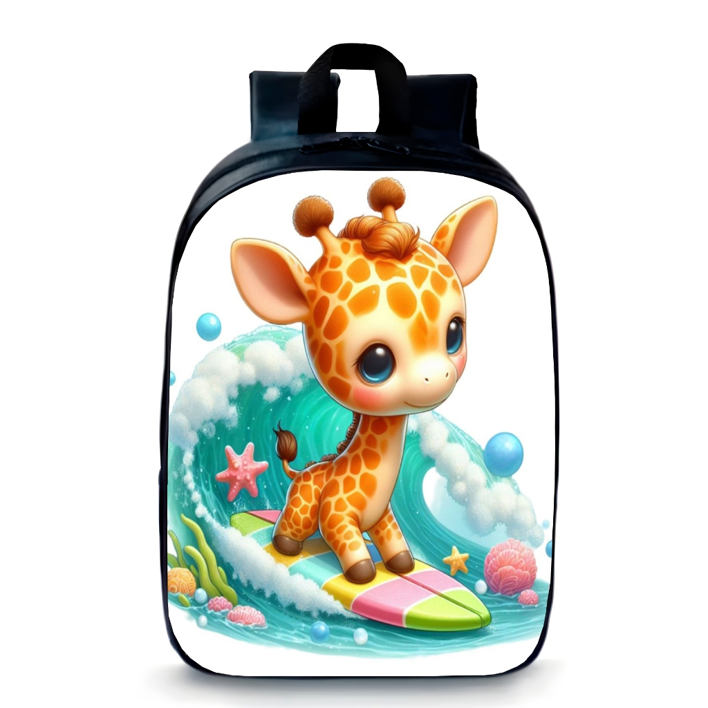Mochila Pequena Pré-escolar infantil Girafinha kids  bolsa passeio