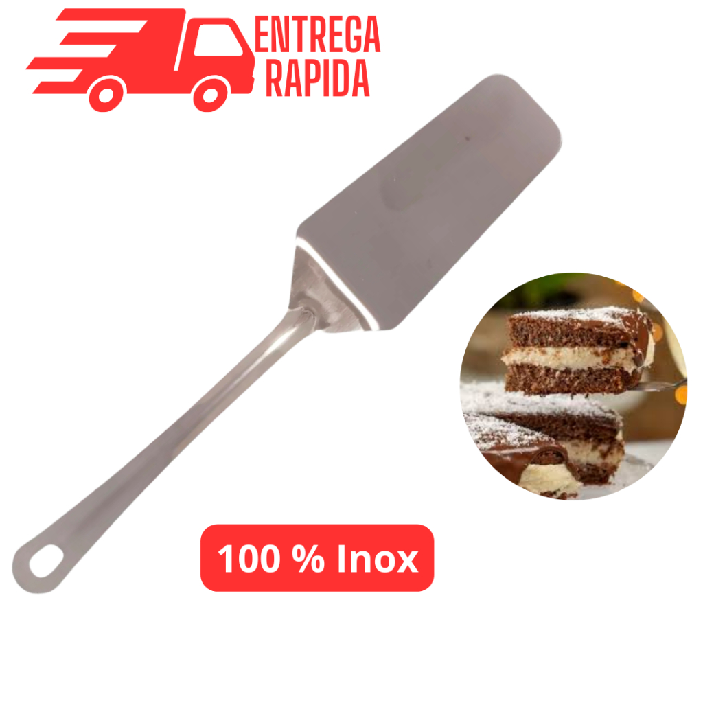 Espátula Utensílio de Cozinha em Aço Inox para Bolo Pudim e Doces Utensílios de Cozinha